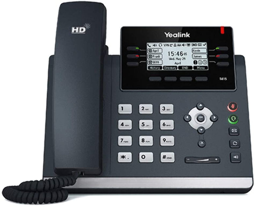 Yealink T41S IP LCD Backlit PoE USB Port Opus Codec 6 VoIP Corded Phone