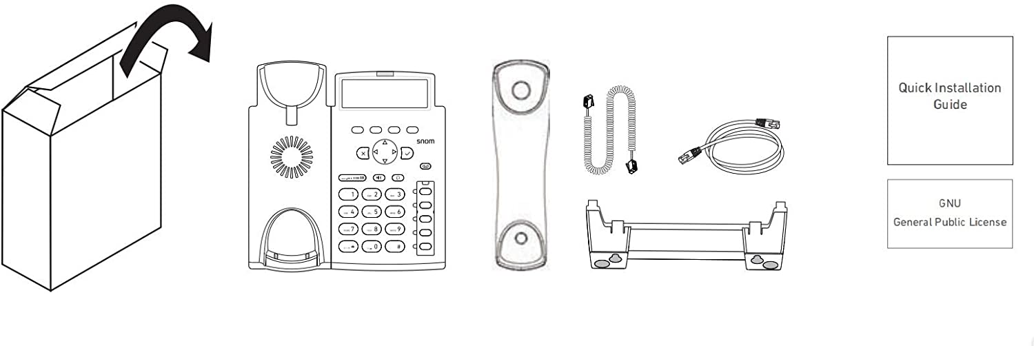 SNOM D315 Euro 300series Desk VoIP/SIP Telephone, Display with backlight, Gigabit switch, USB port, Sensor hook switch, 4 SIP identities, IPv6; 4258