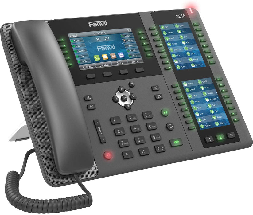 Fanvil X210 IP phone Black Wired handset LCD 20 lines X210, Black, Wired handset, LCD, 480 x 272 pixels, 10.9 cm (4.3"), 20 lines