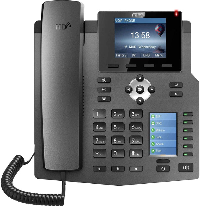 Fanvil X4 SIP VoIP phone 30 keys on lcd display