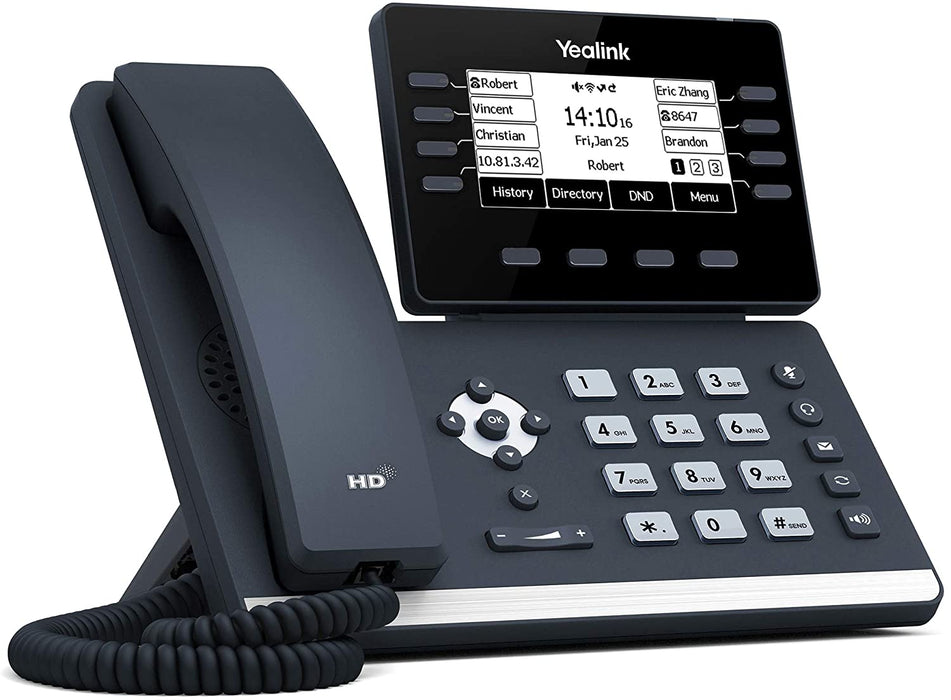 Yealink SIP T53W HD Prime Business IP Corded Phone with Adjustable 3.7 Inch Colour LCD Screen – Black