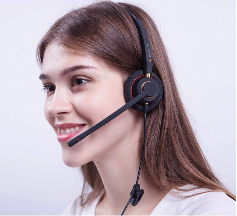 Headset für Fanvil X3G IP-, X3S IP-, X4 IP-, X5S IP-, X6 IP-Telefone + KOSTENLOSES RJ9-Kabel - QD002 (P)